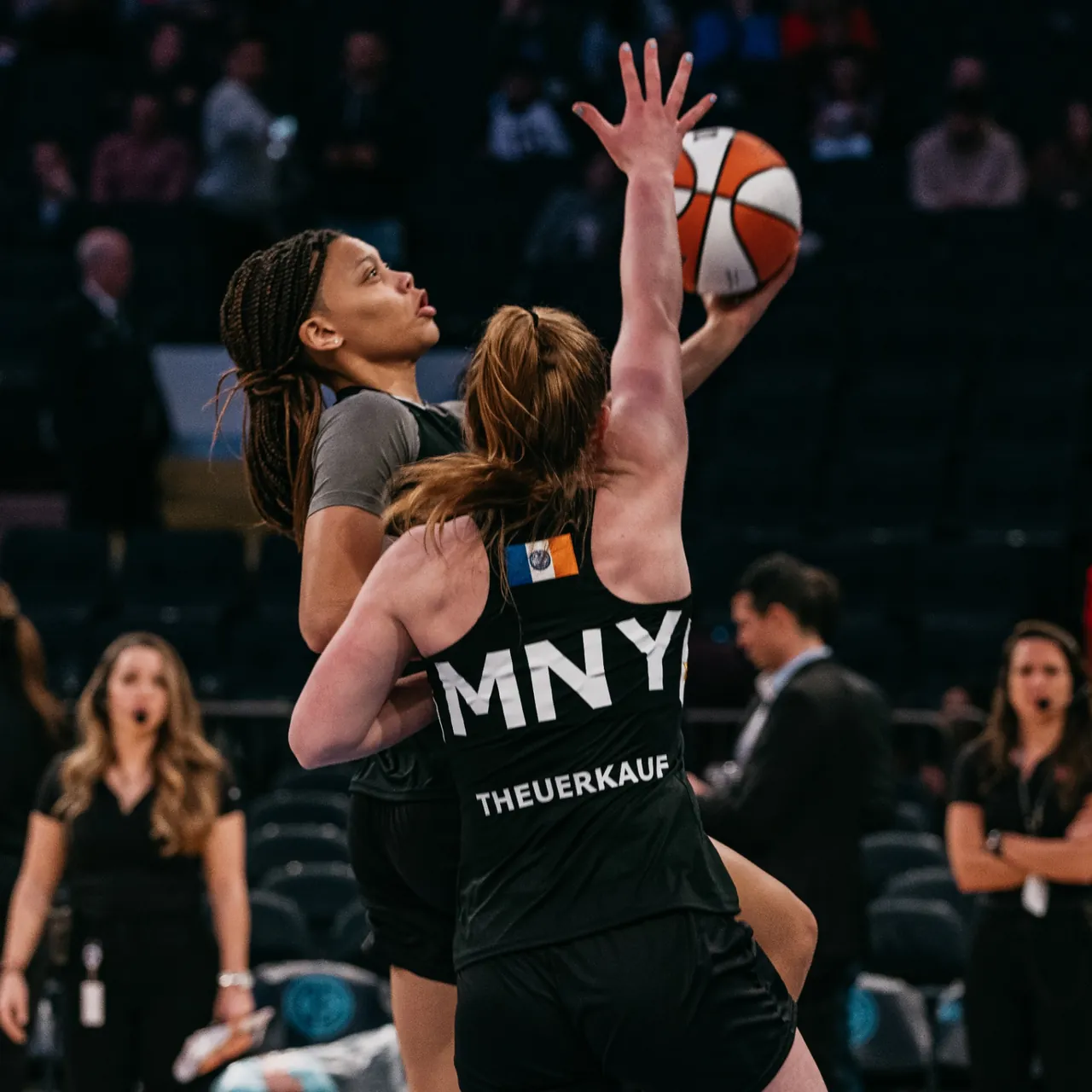 A QueenMe one-on-one game at Madison Square Garden
